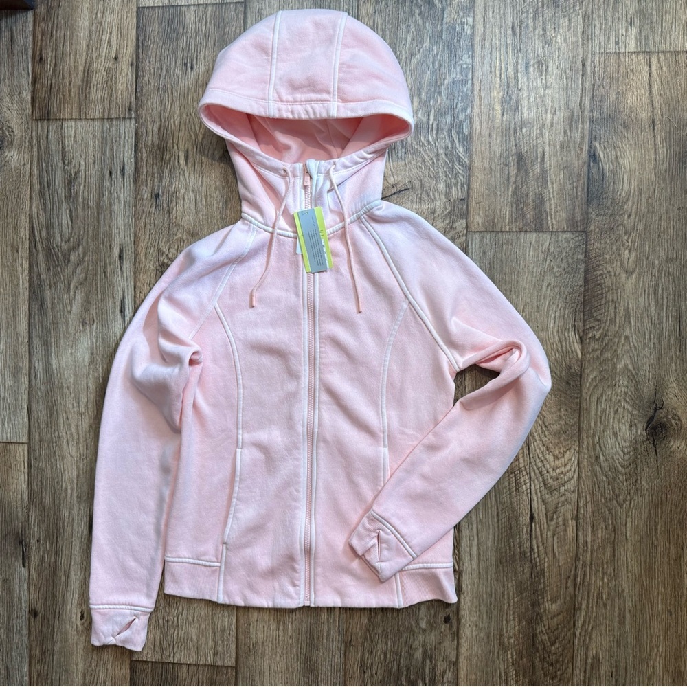 All in Motion Full Zip Hoodie Women’s Size XS Pink Thumbholes NEW